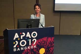 Заведующая КДО Центра офтальмологии ФМБЦ им. А.И. Бурназяна ФМБА России профессор Н.И. Курышева выступила на 34-м конгрессе Азиатско-Тихо-Океанской Академии офтальмологии