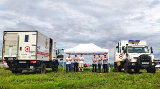 В первый день ралли «Шёлковый путь 2019» реанимационные бригады ФМБА России обеспечивали медицинскую поддержку зрителей и участников соревнований