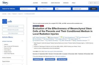 ГНЦ ФМБЦ им. А.И. Бурназяна ФМБА России опубликовал статью о влиянии мезенхемальных стволовых клеток на регенеративные процессы кожи после лучевого поражения