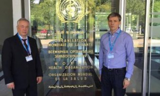 Первый зам. генерального директора ФМБЦ им. А.И. Бурназяна А.Ю. Бушманов и руководитель Центра анастезиологии, реанимации и интенсивной терапии К.А. Попугаев приняли участие в совещании сотрудничающих центров ВОЗ в Женеве.