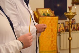 Молебен на строительство больничного храмового корпуса во имя святителя Луки (Войно-Ясенецкого)