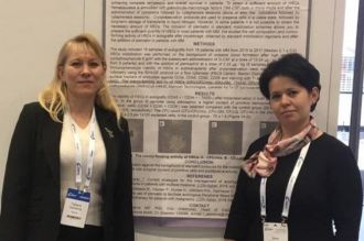 Руководитель Центра биомедицинских технологий Т.А. Астрелина и заведующая криобанком И.В. Кобзева выступили с постерным докладом по клеточной терапии на 45-м собрании Европейского общества трансплантации костного мозга и крови (EBMT 2019)