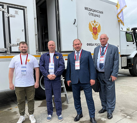 Электронные системы медосмотров и мобильные комплексы. ФМБЦ им. А.И. Бурназяна на форуме "Армия-2023"