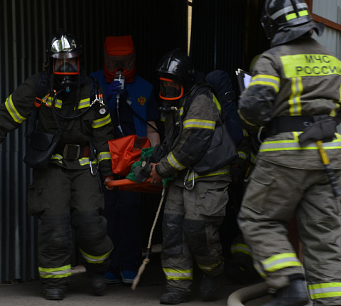 В ФМБЦ им.А.И. Бурназяна прошли пожарно-тактические учения