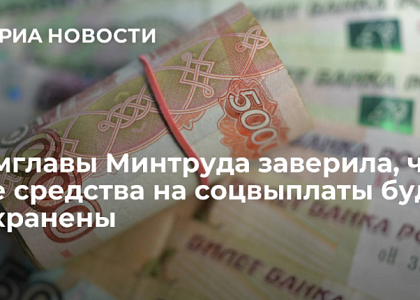 Замглавы Минтруда заверила, что все средства на соцвыплаты будут сохранены
