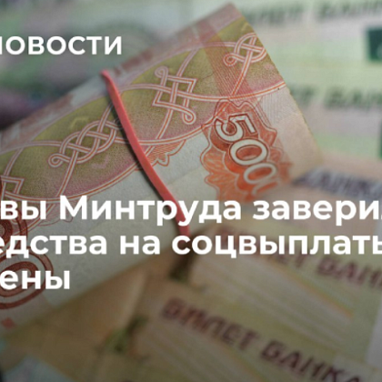 Замглавы Минтруда заверила, что все средства на соцвыплаты будут сохранены