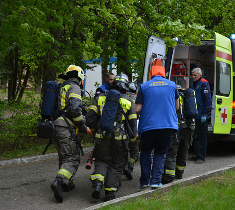 В ФМБЦ им.А.И. Бурназяна прошли пожарно-тактические учения